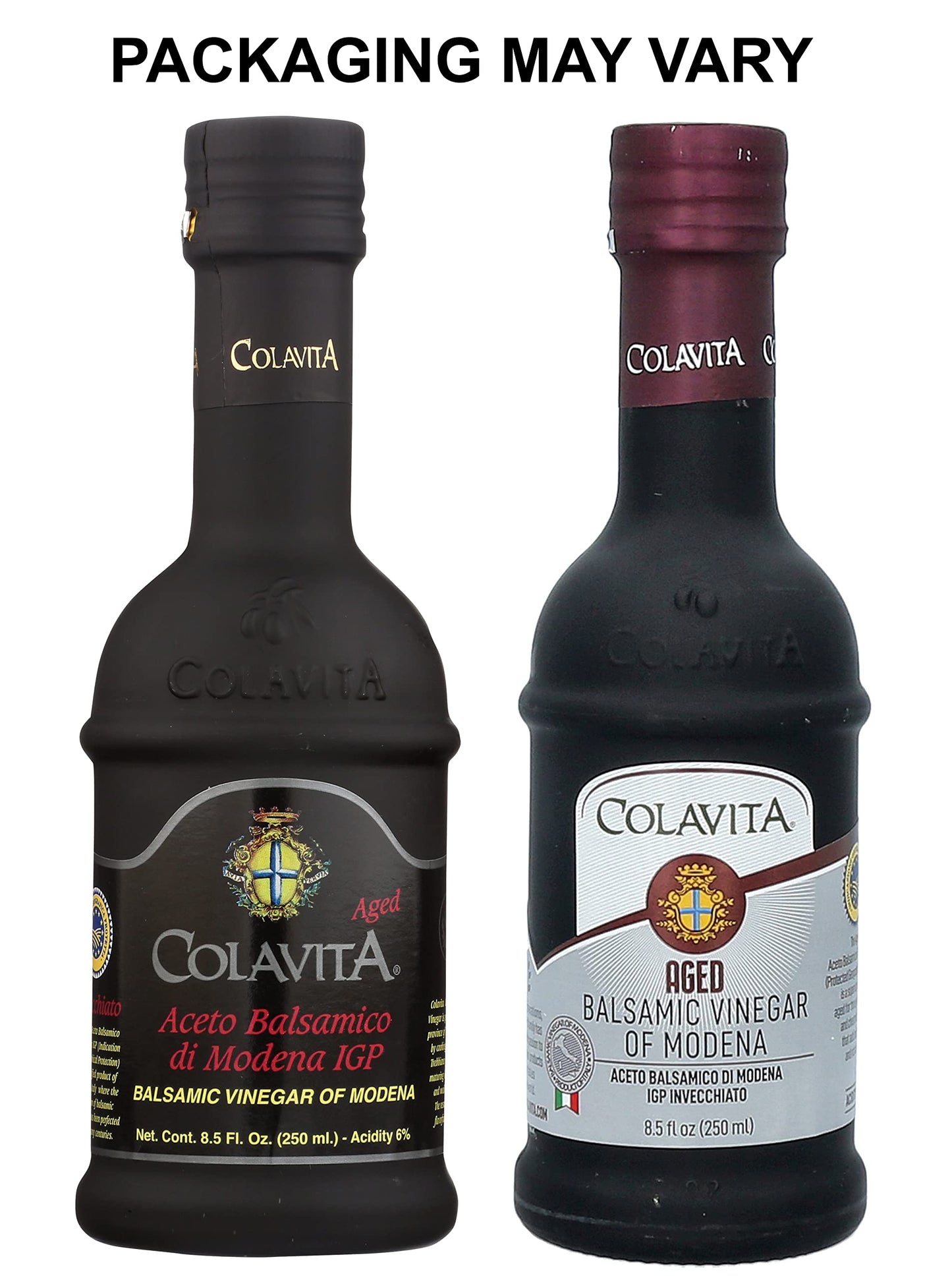 Colavita Aged Balsamic Vinegar of Modena IGP, 3 years, 8.5 Floz, Glass Bottle