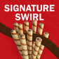Pirouline Rolled Wafers - Chocolate Hazelnut Rolled Wafer Sticks - Original Signature Swirl Rolled Wafer Cookies - 14 oz 3 Pack