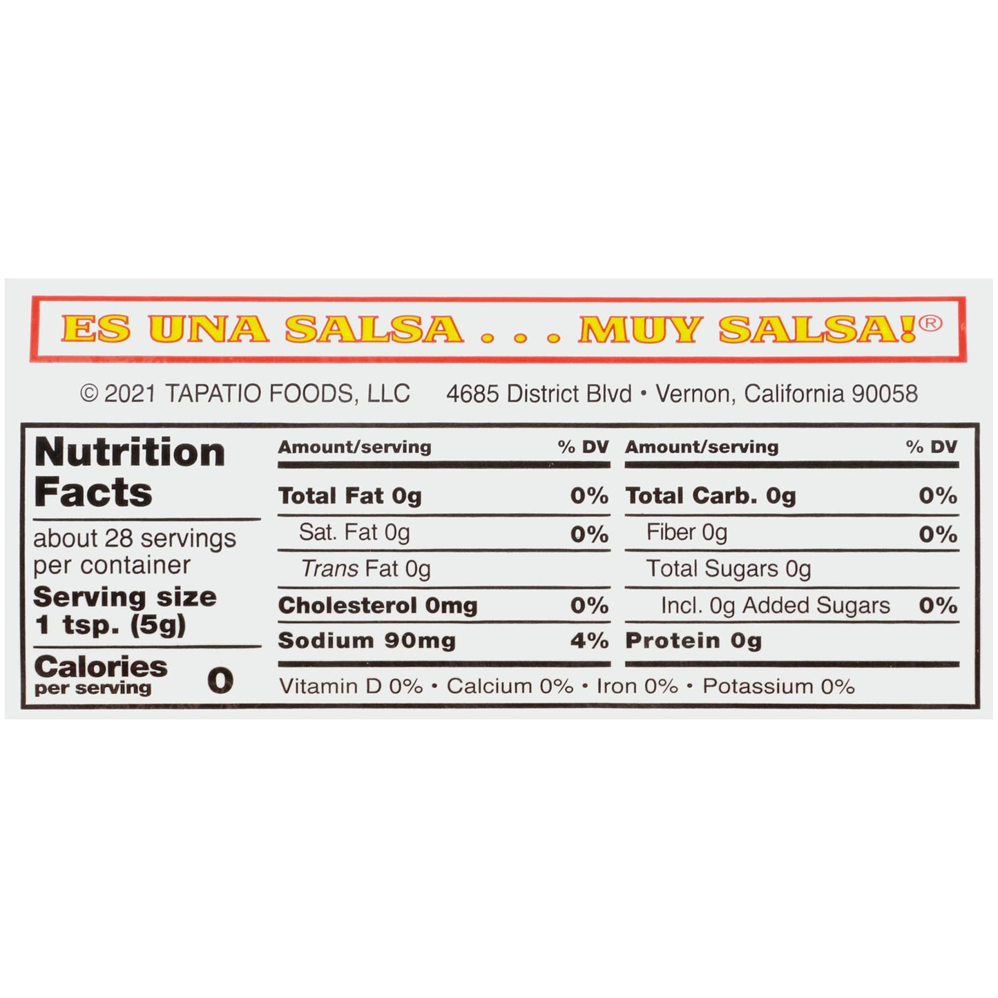 Tapatio Hot Sauce, Salsa Picante, 5 Oz (Pack Of 24)