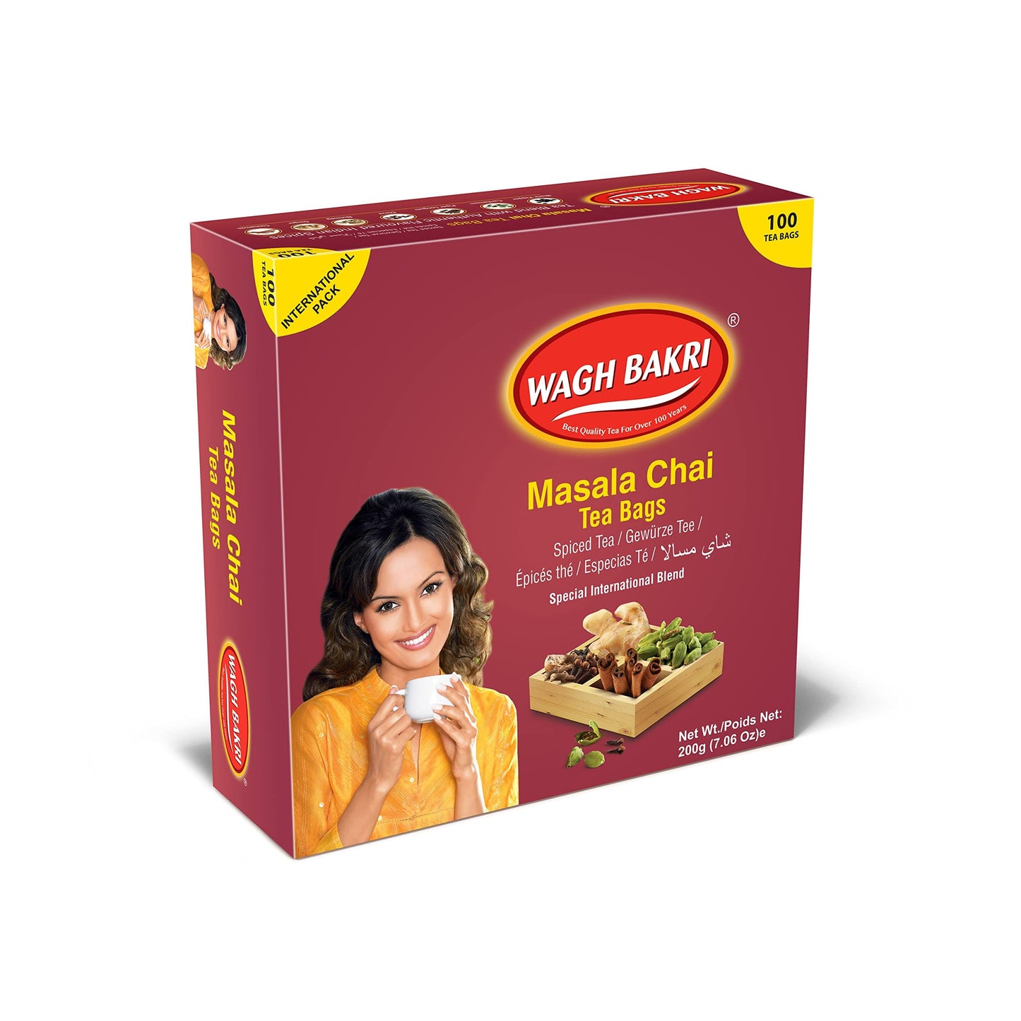 Wagh Bakri Masala Chai Tea 100 Bags Celebration Offer With 25 Green Tea Bags Free