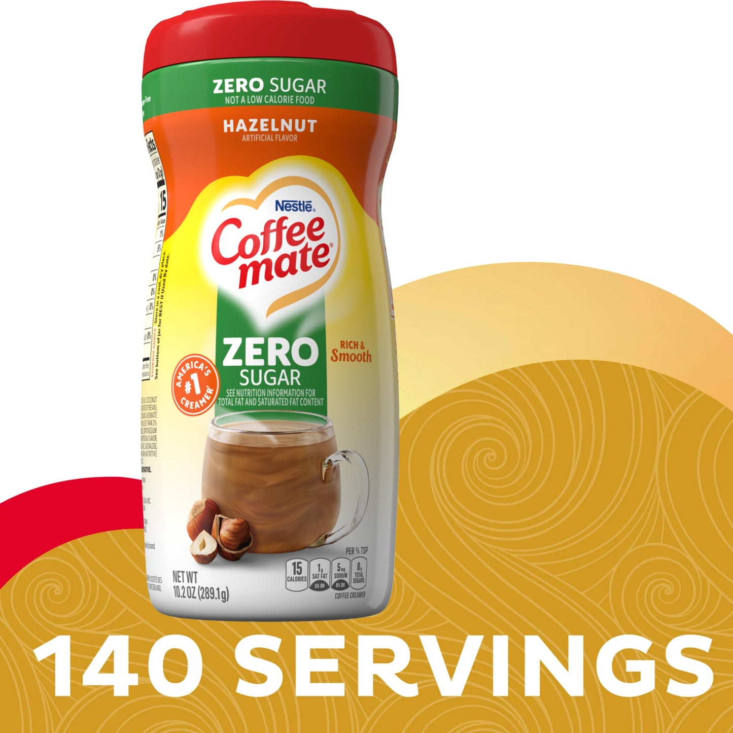 Coffee Mate Zero Sugar Powder Coffee Creamer Variety, French Vanilla, Vanilla Caramel, Hazelnut, 10.2 Oz (Pack Of 3)