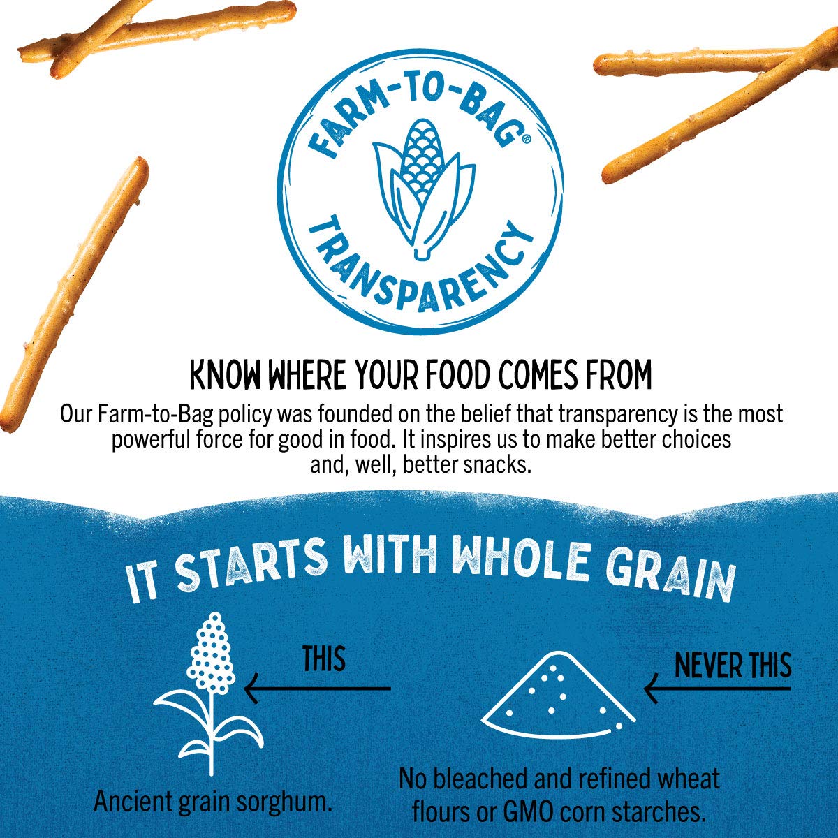 Quinn Snacks Non-Gmo And Gluten Free Pretzels, Classic Sea Salt, 7 Ounce