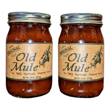 BBQ Sauce - Old Mule Original - Carolina Flavor - All-Natural, No HFCS - 2-Pack, 18 oz