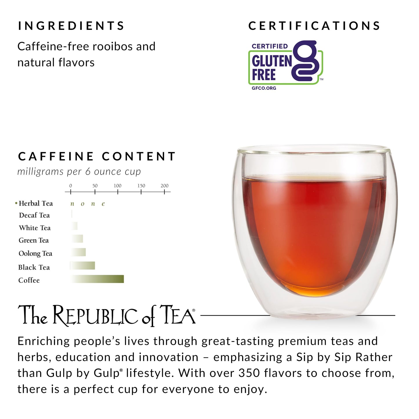 The Republic of Tea Cinnamon Vanilla Dream by the Fire Tea, Caffeine-Free, 36 Tea Bags, Model mp-40410