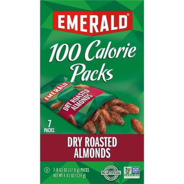 Emerald Dry Roasted Almonds, 100-Calorie Packs, 4.41 Ounce (Pack of 6)