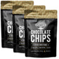 Wholesome Provisions Sugar Free Chocolate Chips, Stevia Sweetened, 12 oz, Vegan, Keto, Gluten Free, Non-GMO, Pack of 3