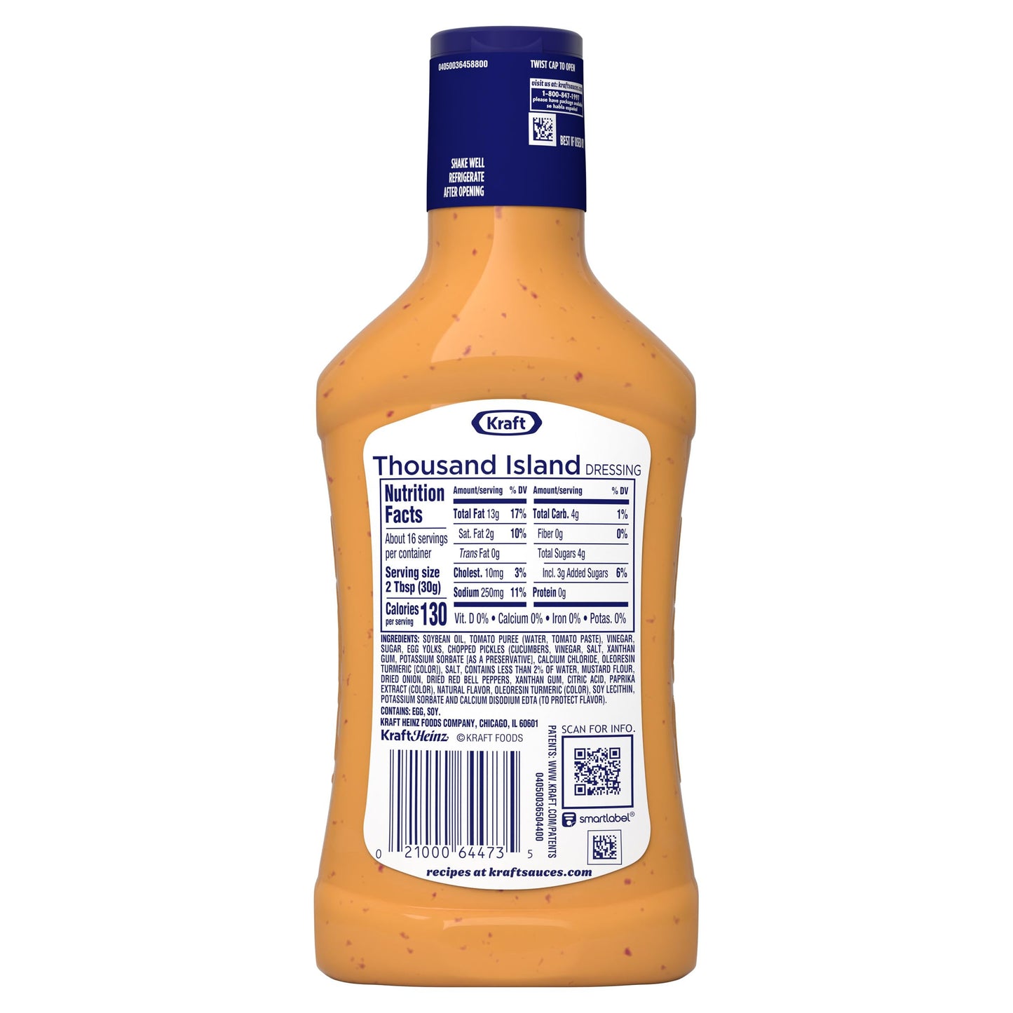Kraft Thousand Island Dressing, 16 fl oz Bottle