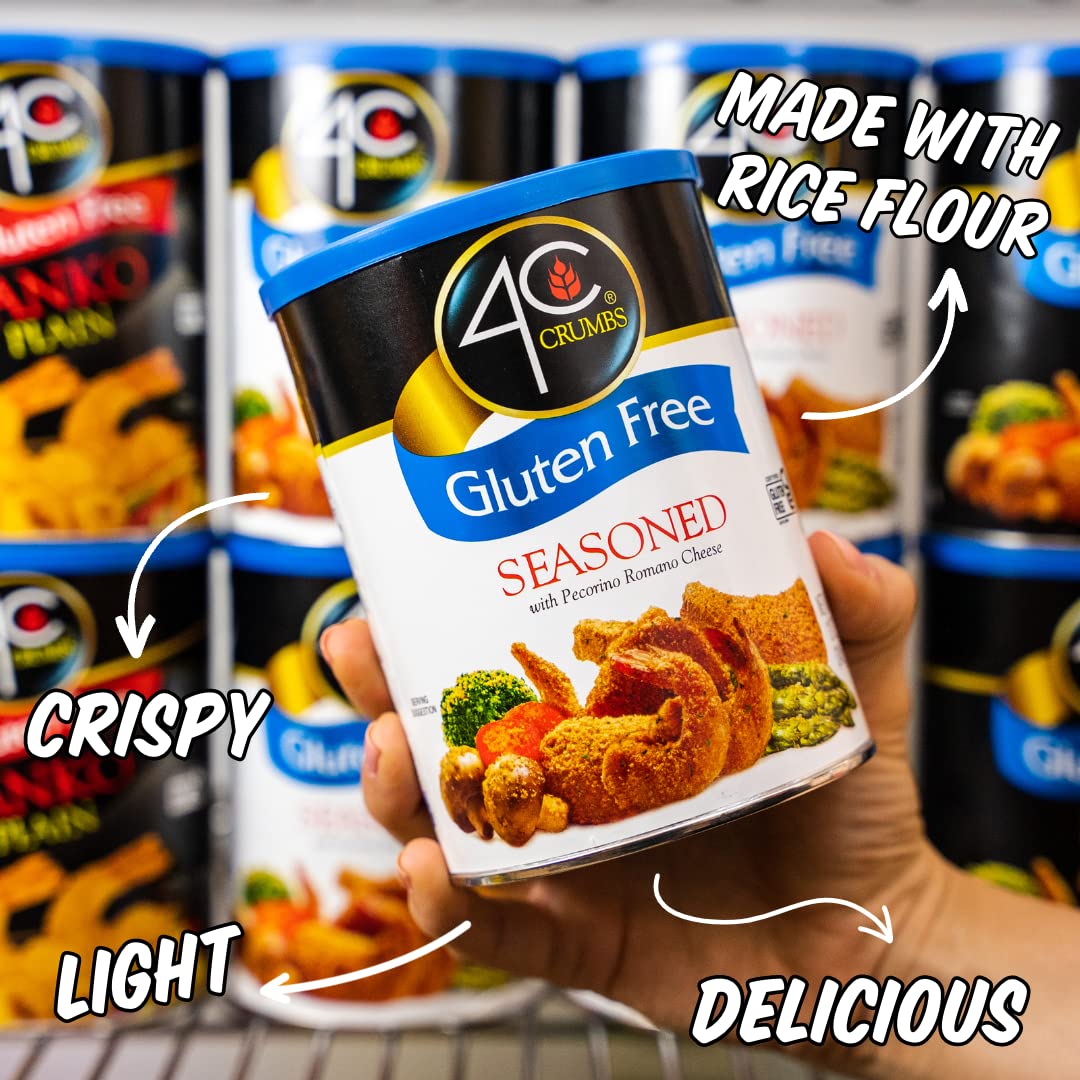 4C Gluten Free Bread Cspirit-inspired flavorbs, Seasoned, 12 Ounce (Pack of 6), Flavorful & Crunchy