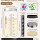 Keafont Sourdough Starter Jar Kit, 50oz Large Capacity, Wide Mouth, 2 Pack, Black, Model WN-WYYY-CIT8