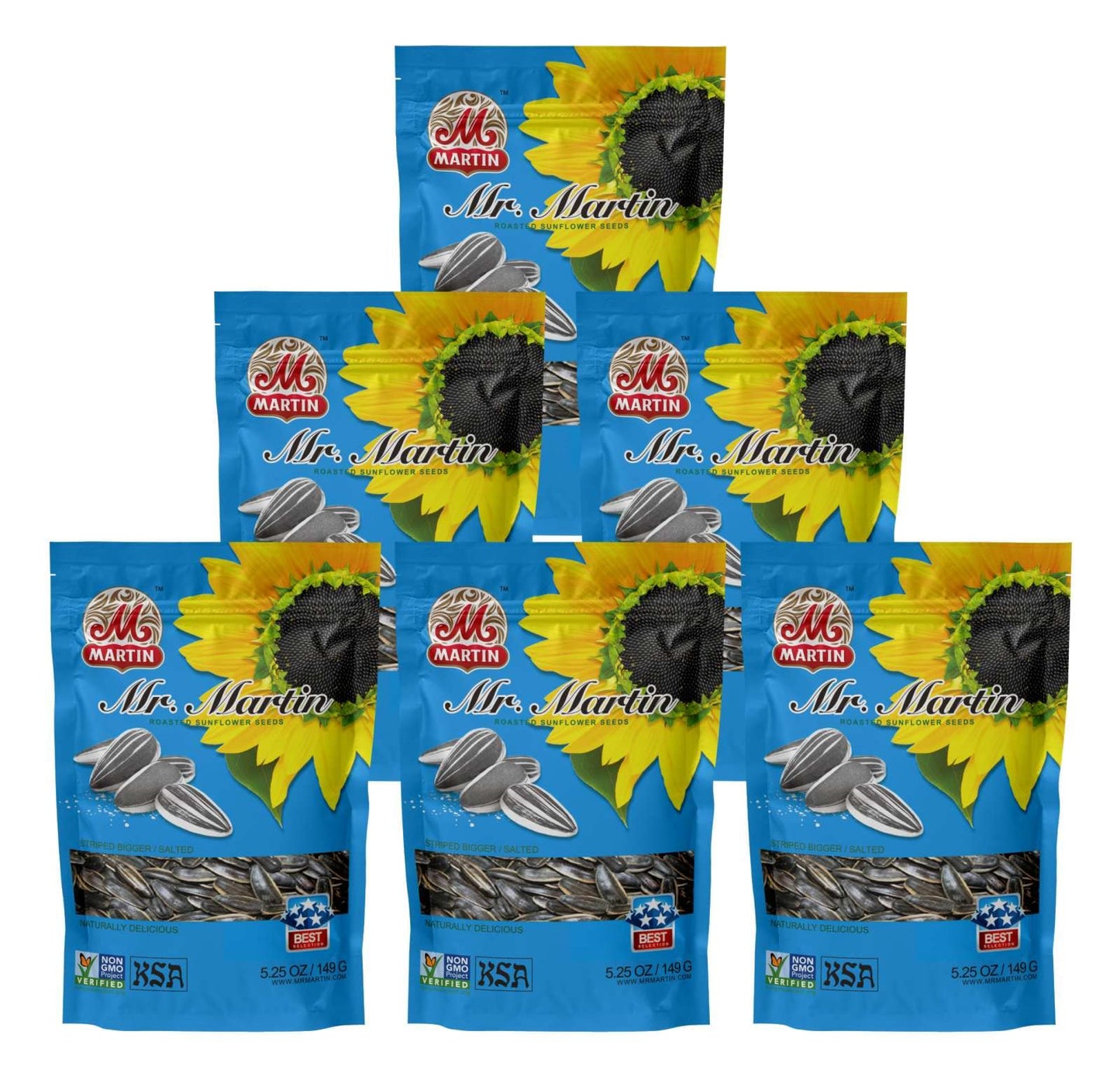 MR. MARTIN Freshly Roasted Salted Sunflower Seeds To Eat-Non-GMO, Crunchy, Kosher, Delicious, Vegan, Keto Friendly Snack - 5.25