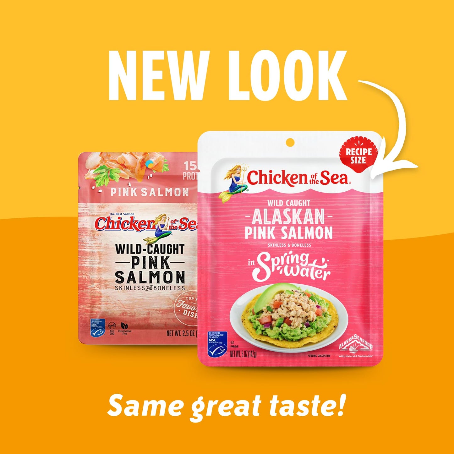 Chicken Of The Sea Pink Salmon, Wild-Caught, Skinless & Boneless, 5-Ounce Packets (Pack Of 12)