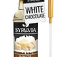 Syruvia White Chocolate Syrup - White Chocolate Coffee Syrup Flavor, 25.4 fl oz, Kosher, Gluten Free, Perfect for Coffee, Drinks