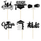 Gyufise 24Pcs Graduation Cupcake Toppers 2025 Silver Glitter Class Of 2025 Cupcake Toppers Supplies Diploma I Did It Congrats Gr