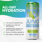 JUNO Hydration Drink Limeade Sparkling - Sugar Free Electrolytes, Organic Ingredients - 12 Pack