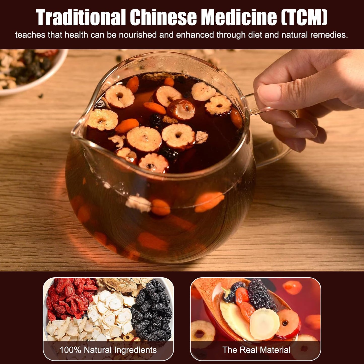 Kidney Tea 30 Bags Ginseng Six Treasure Tea Formula Traditional Chinese Herbal Kidney Cleanse Detox Repair for Women & Men