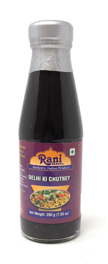 Rani Delhi Ki Chutney (Sweet, Sour & Spicy Dipping Sauce) 7oz (200g) Glass Jar, Ready to eat, Vegan ~ Gluten Free | NON-GMO | No