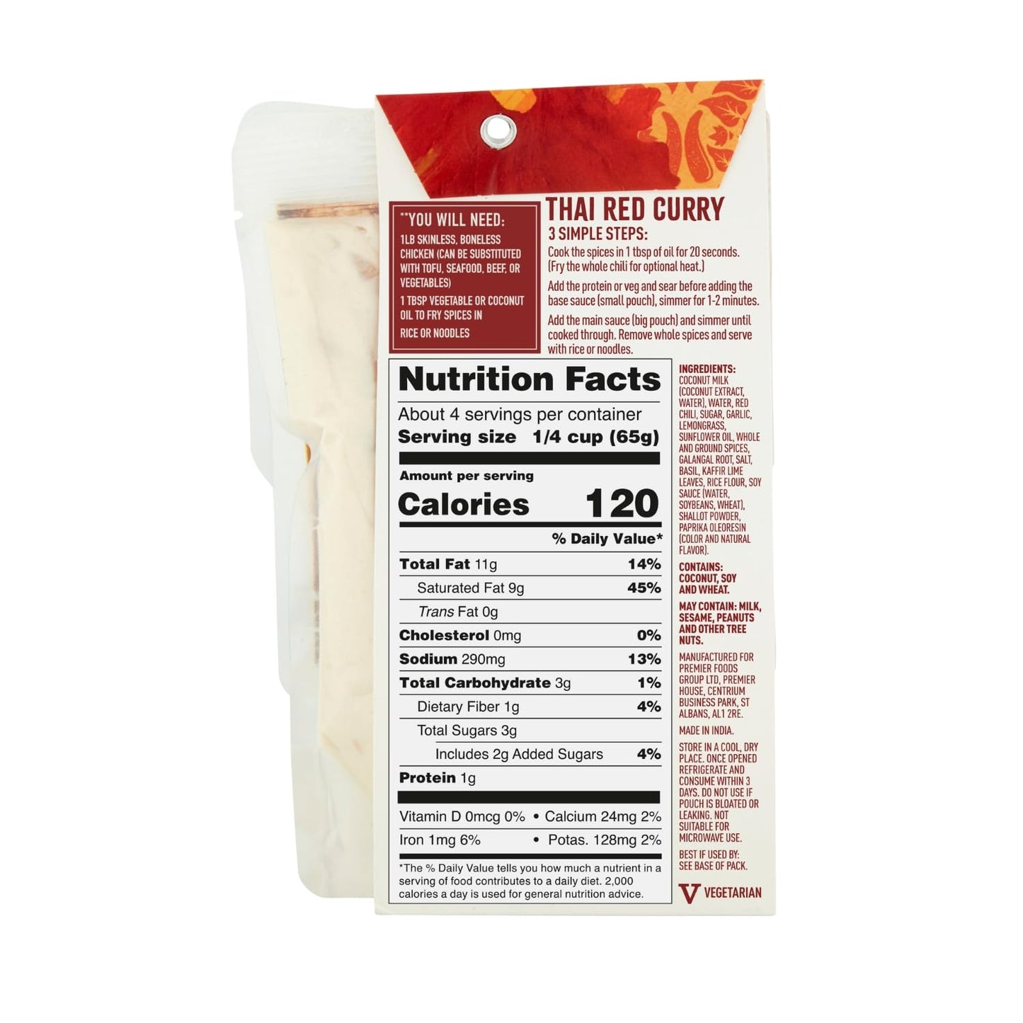 Spice Tailor 3 Simple Steps Restaurant Quality Meals In Minutes Kits Ready In 10 Minutes (3 Pack, Thai Red Curry)