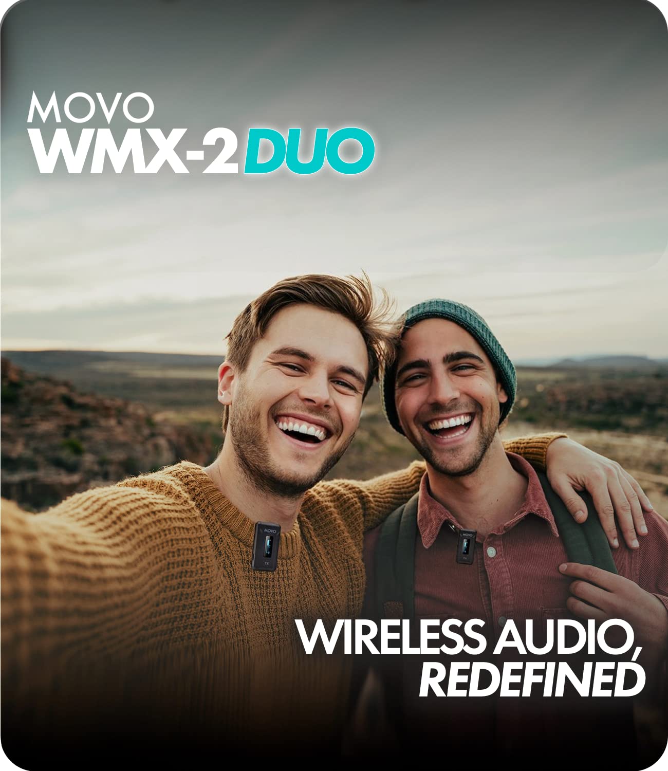 Movo Wmx-2-Duo Wireless Lavalier Microphone Lapel Mic With Charging Case - Lav Mic, Wireless Lapel Microphone 24Ghz Wireless Mic