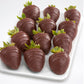 A Gift Inside Dark Chocolate Covered Strawberries, 12 Count, Perfect for Gifting