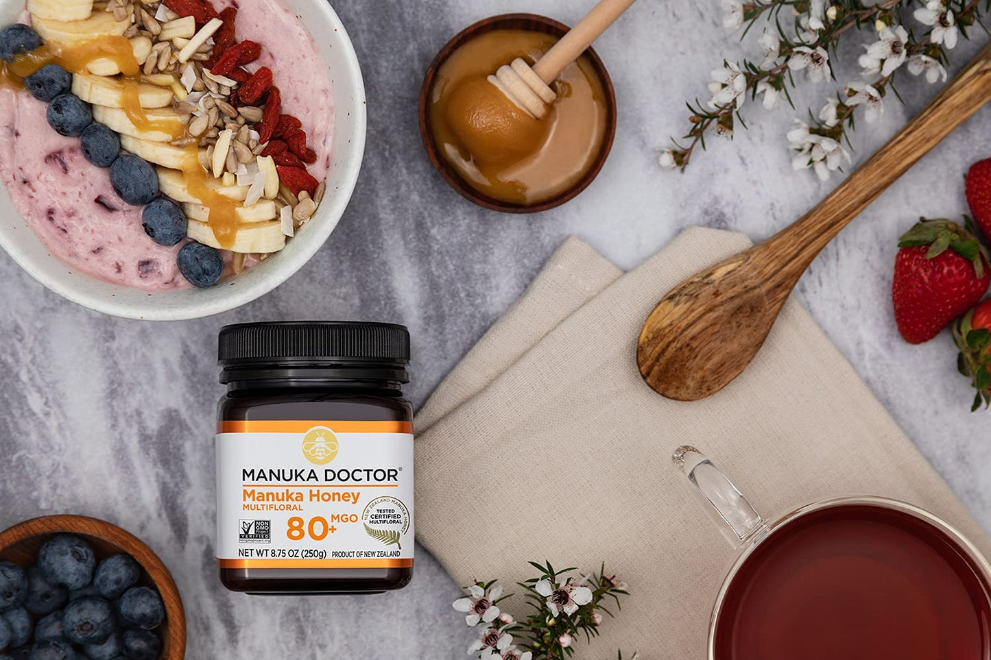 Manuka Doctor - Mgo 80+ Manuka Honey Multifloral, 100% Pure New Zealand Honey. Certified. Guaranteed. Raw. Non-Gmo (8.75Oz)