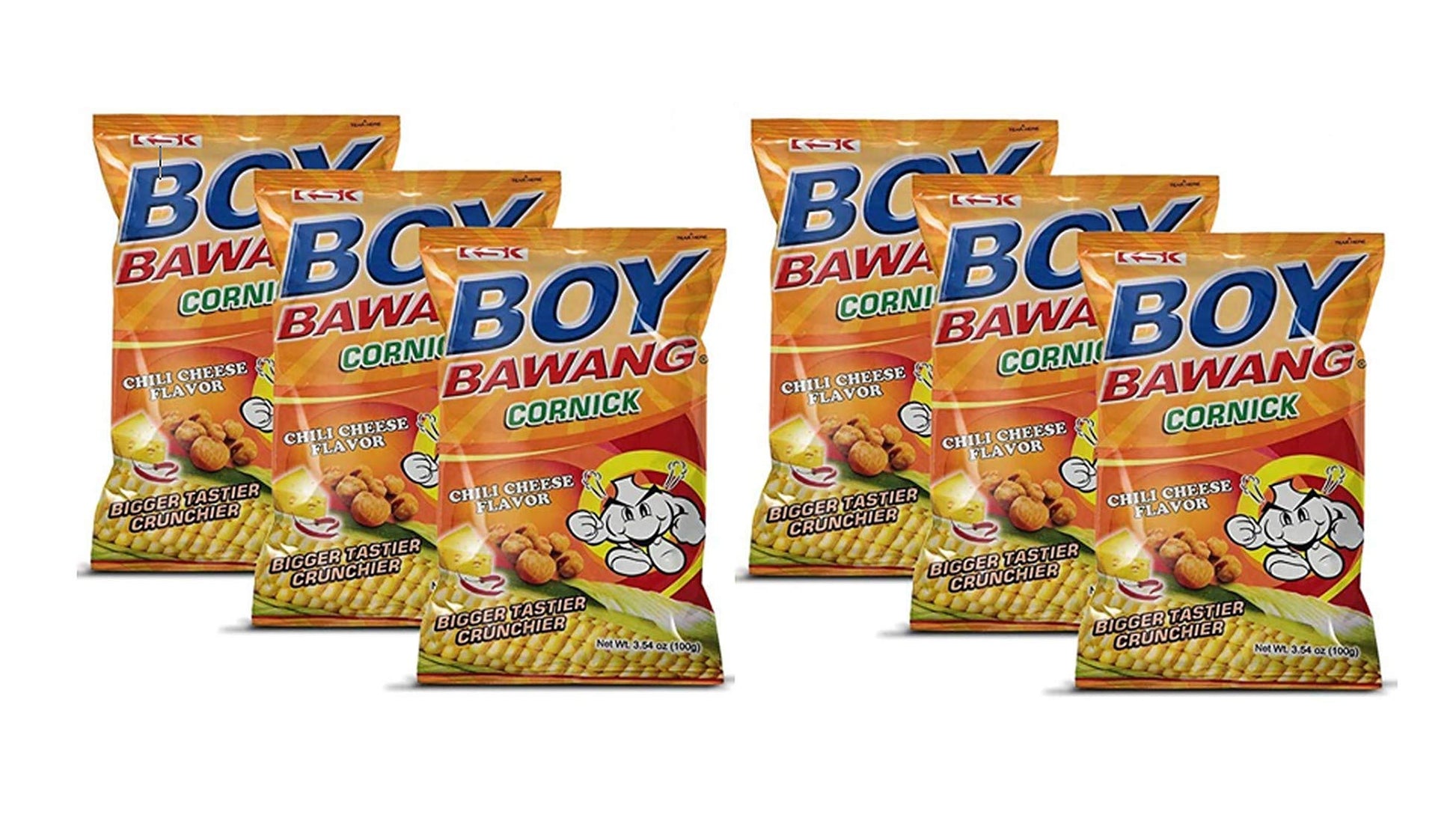Boy Bawang Cornick Chili Cheese Flavor Snacks (6 Pack, 21.24oz)
