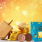 The Dreidel Company Hanukkah Chocolate Gelt, Nut-Free, Belgian Milk Chocolate Coins, Foil Wrapped Gold Coins Kosher Dairy Chanuk