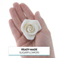 Global Sugar Art Peace Rose Sugar Cake Flowers - White, 2 Inch, 8 Count, Model 37823 by Chef Alan Tetreault