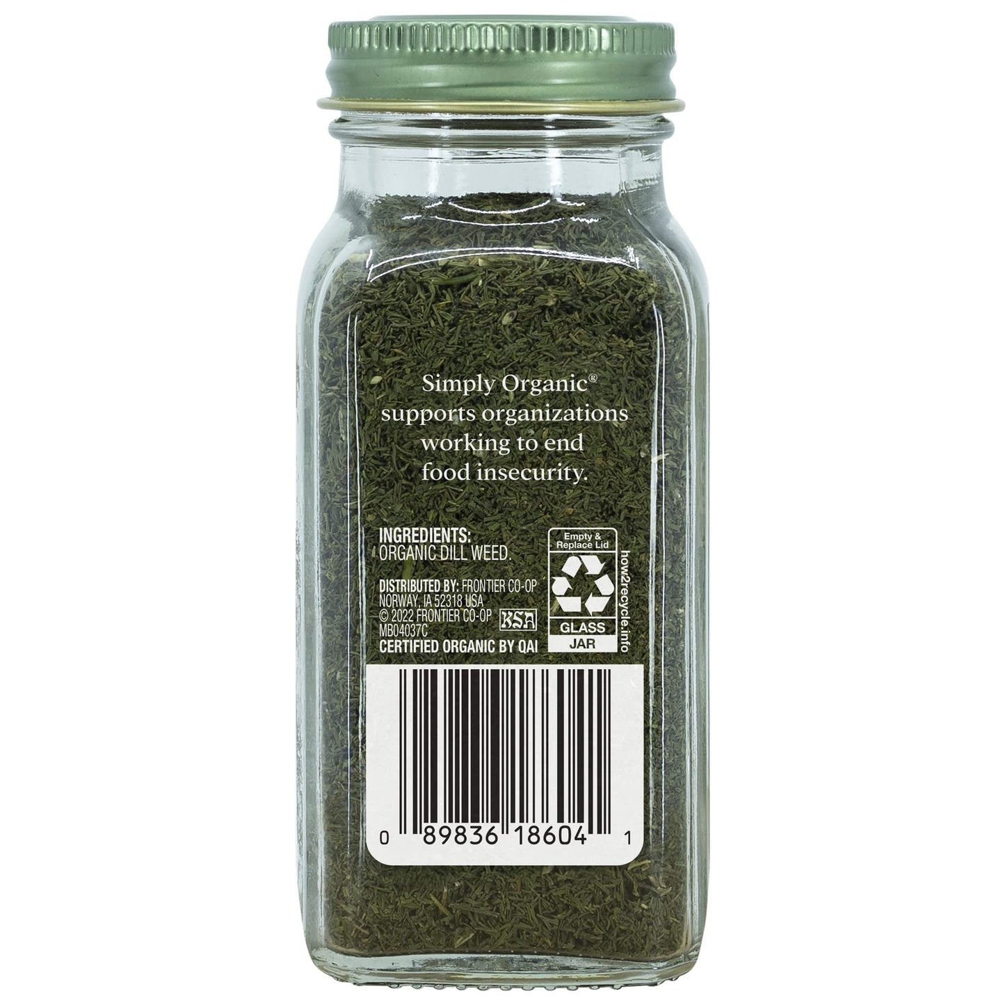 Simply Organic Dill Seed, Delicate Flavor for Salads & Sauces, 0.81 oz, Kosher, Model 18604