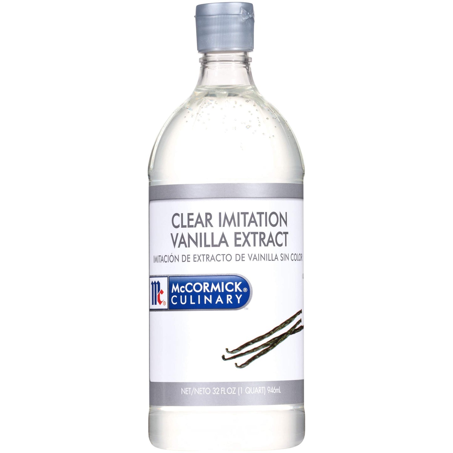 McCormick Culinary Clear compatible with Vanilla Extract, 32 fl oz, Pack of 6, Ideal for Baking and Desserts