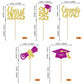 YCTHUNFISH Graduation Cupcake Toppers, 30 Pack, Glitter Class of 2025, Gold Purple