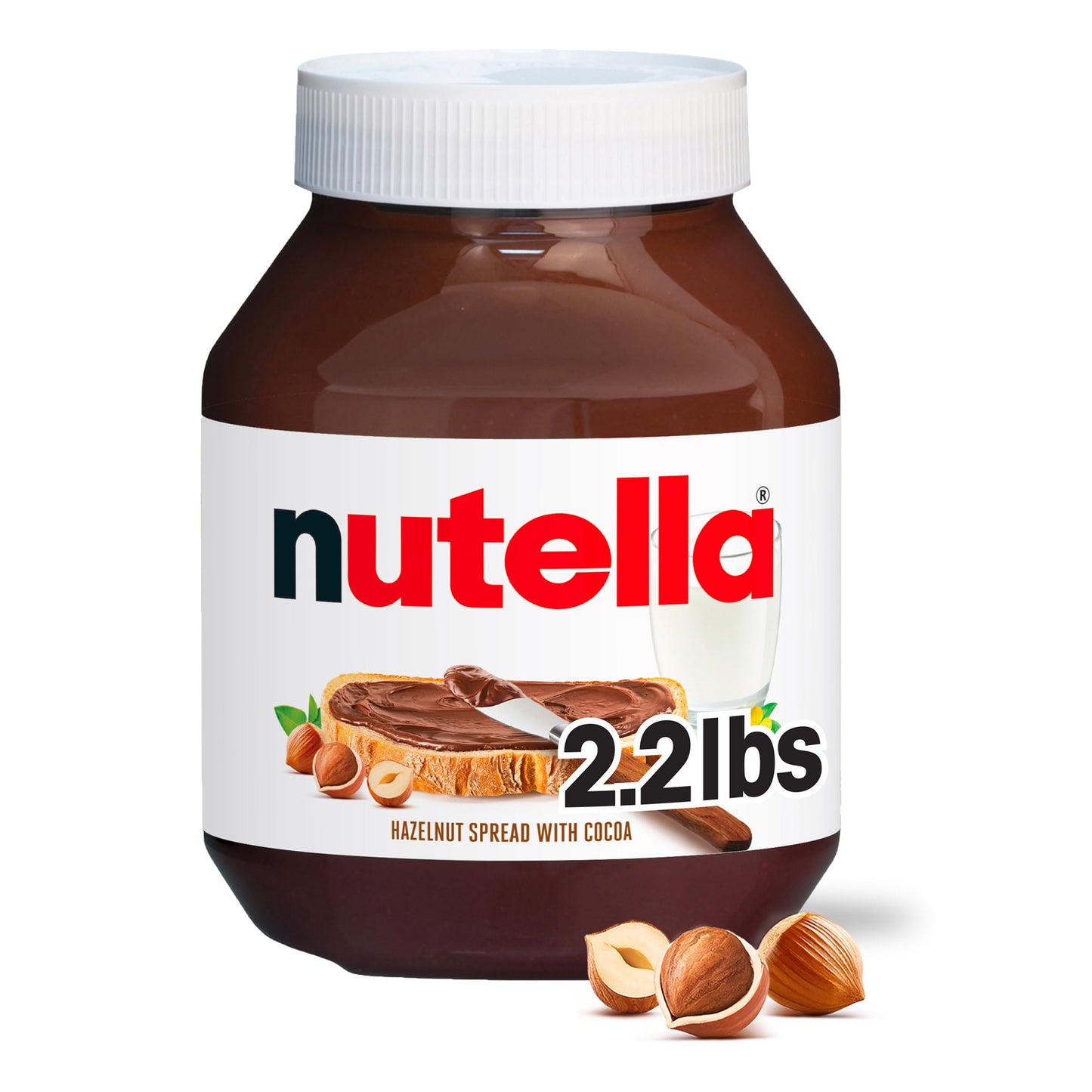 Nutella Hazelnut Spread With Cocoa For Breakfast, 35.3 Oz Jar
