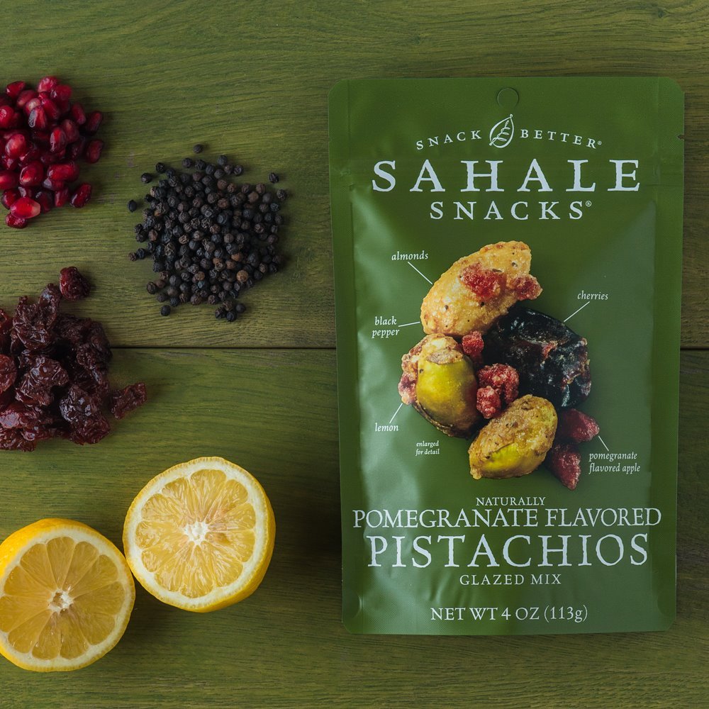 Sahale Snacks Pomegranate Pistachios Glazed Mix, 4 Ounces (Pack Of 6)