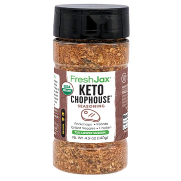 FreshJax Keto Steak Seasoning Blend, Organic BBQ Rub for Meat, 6.4oz Bottle