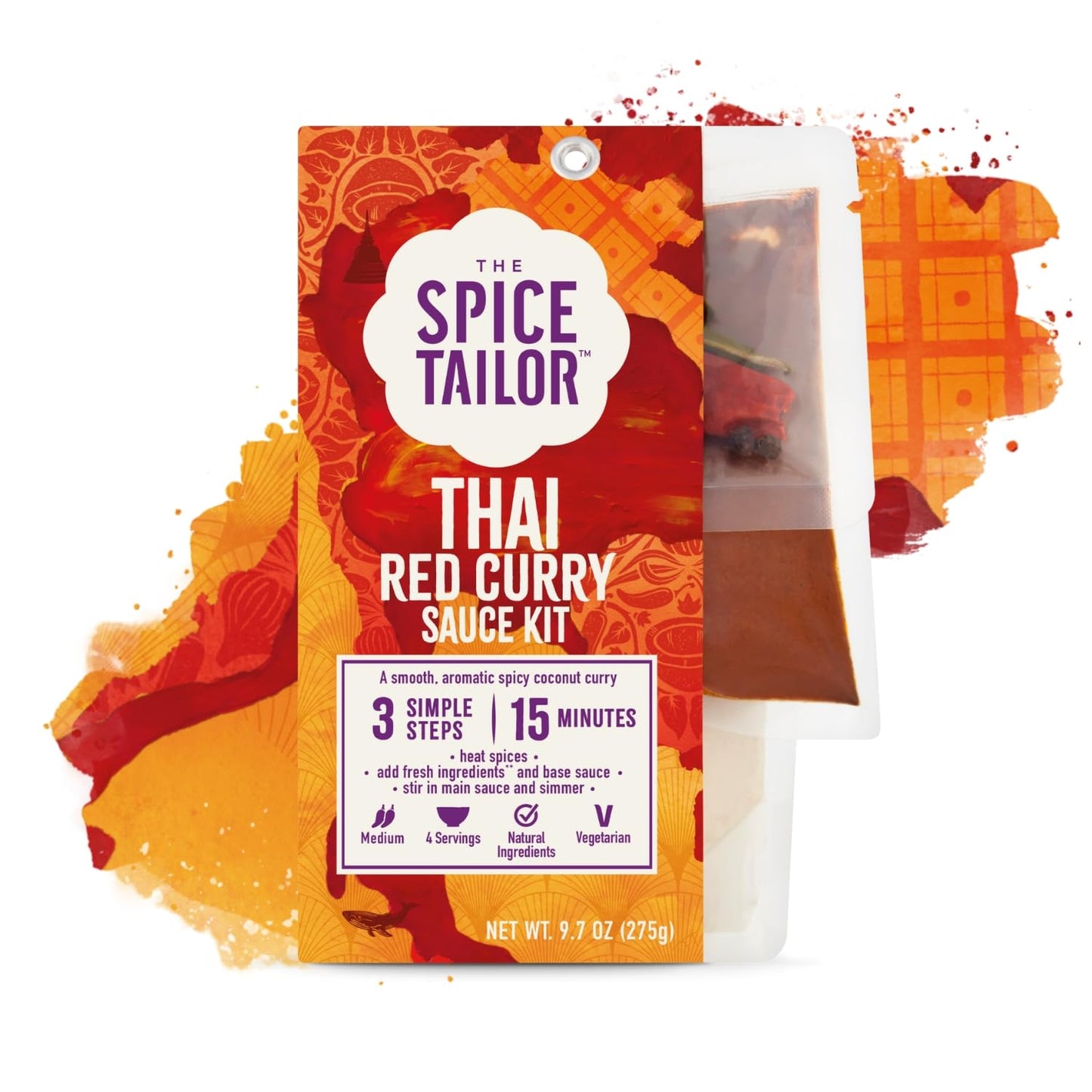 Spice Tailor 3 Simple Steps Restaurant Quality Meals In Minutes Kits Ready In 10 Minutes (3 Pack, Thai Red Curry)