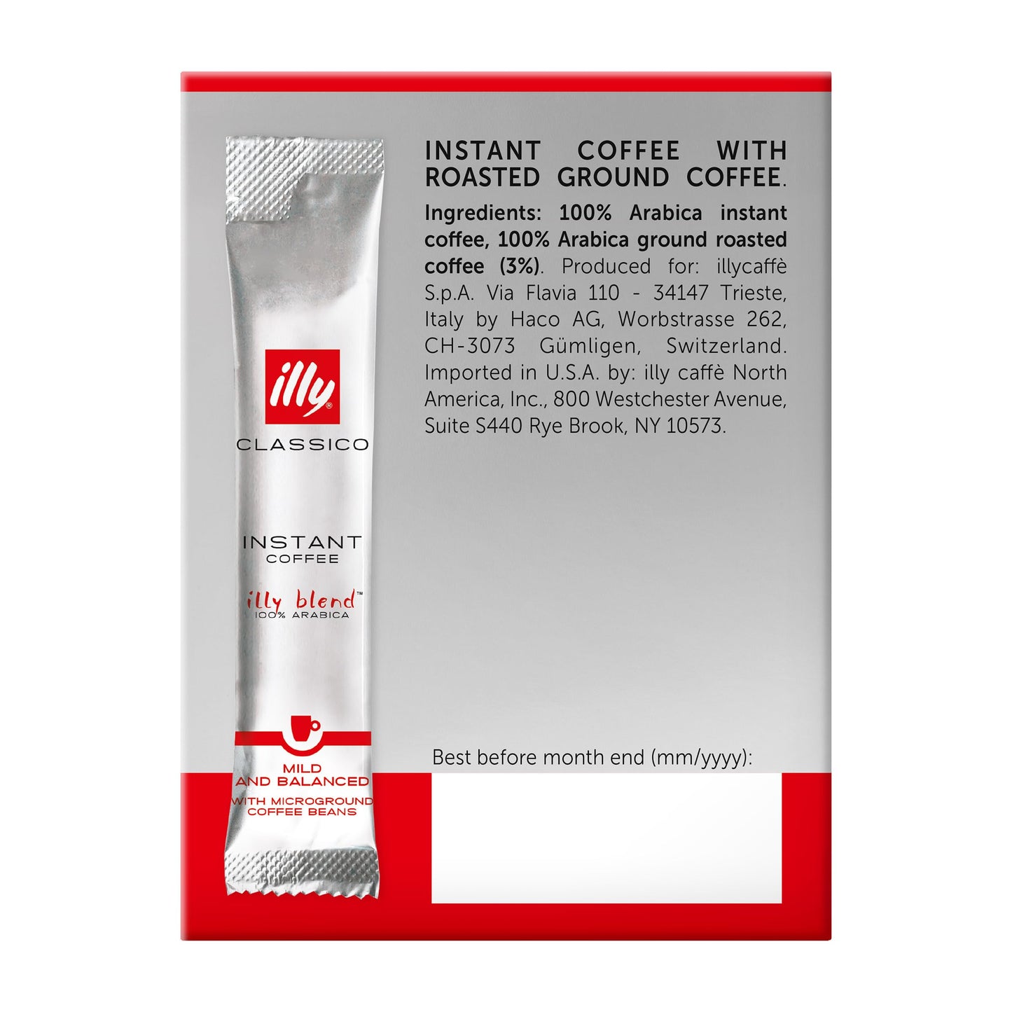 Illy Instant Coffee Singles, Classico Medium Roast, Caramel & Orange Blossom Notes, 40 Single-Serve Packets (2G Each) - Premium