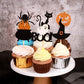 Keaziu Halloween Cupcake Toppers 24 Pack Cat Pumpkin Spider Toothpick Flags Black HCT-24