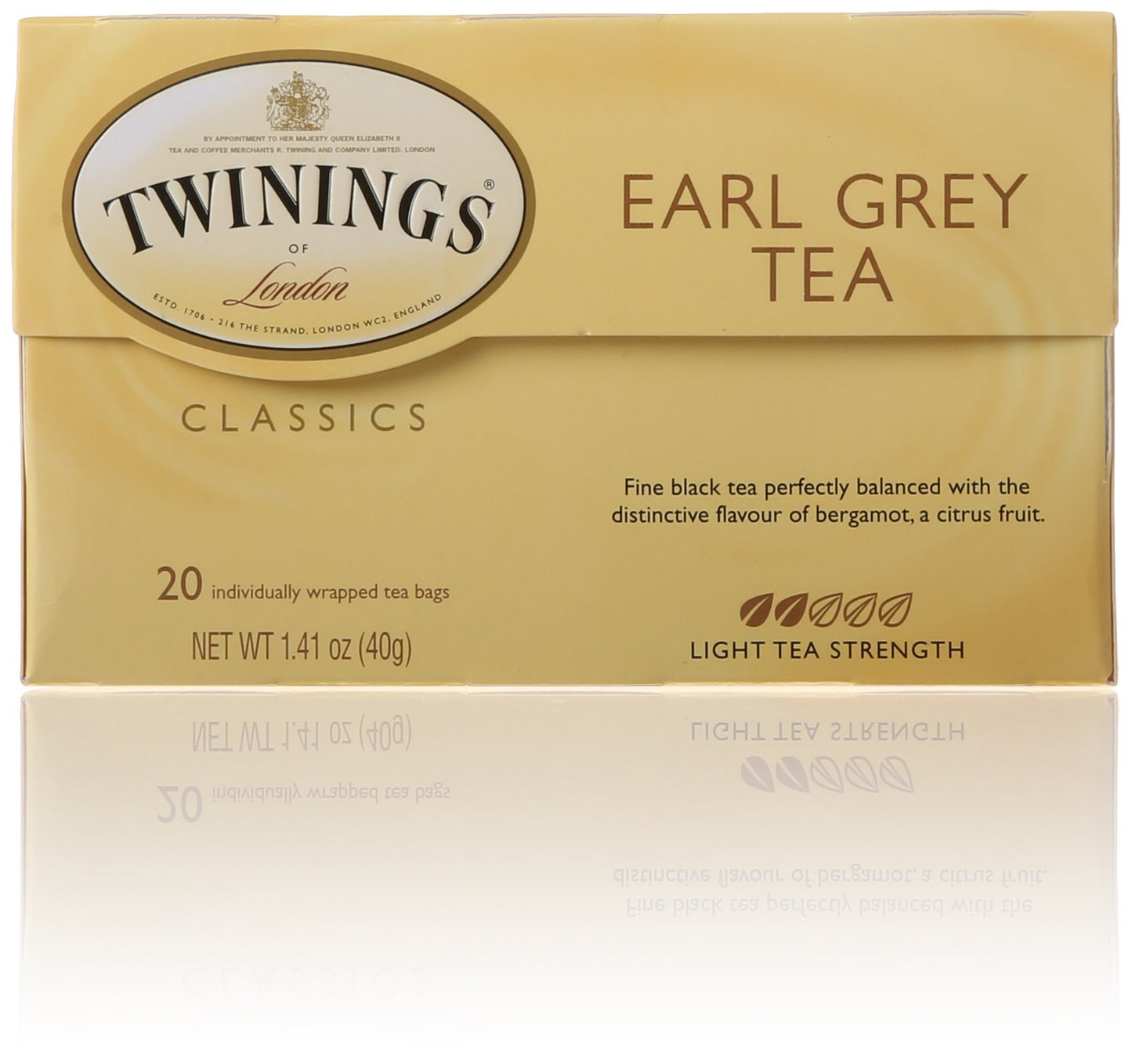 Twinings of London Earl Grey Black Tea Bags, 20 Count