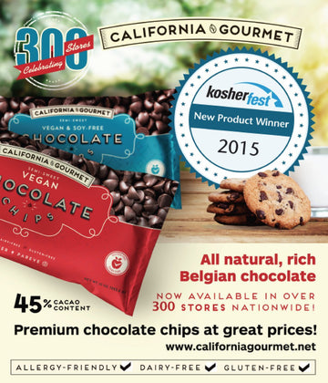 48% Cocoa Vegan Chocolate Chips Soy Free Dairy Free Kosher For Passover Gluten Free Nut Free 8 Oz. Bags  (3 Pack)