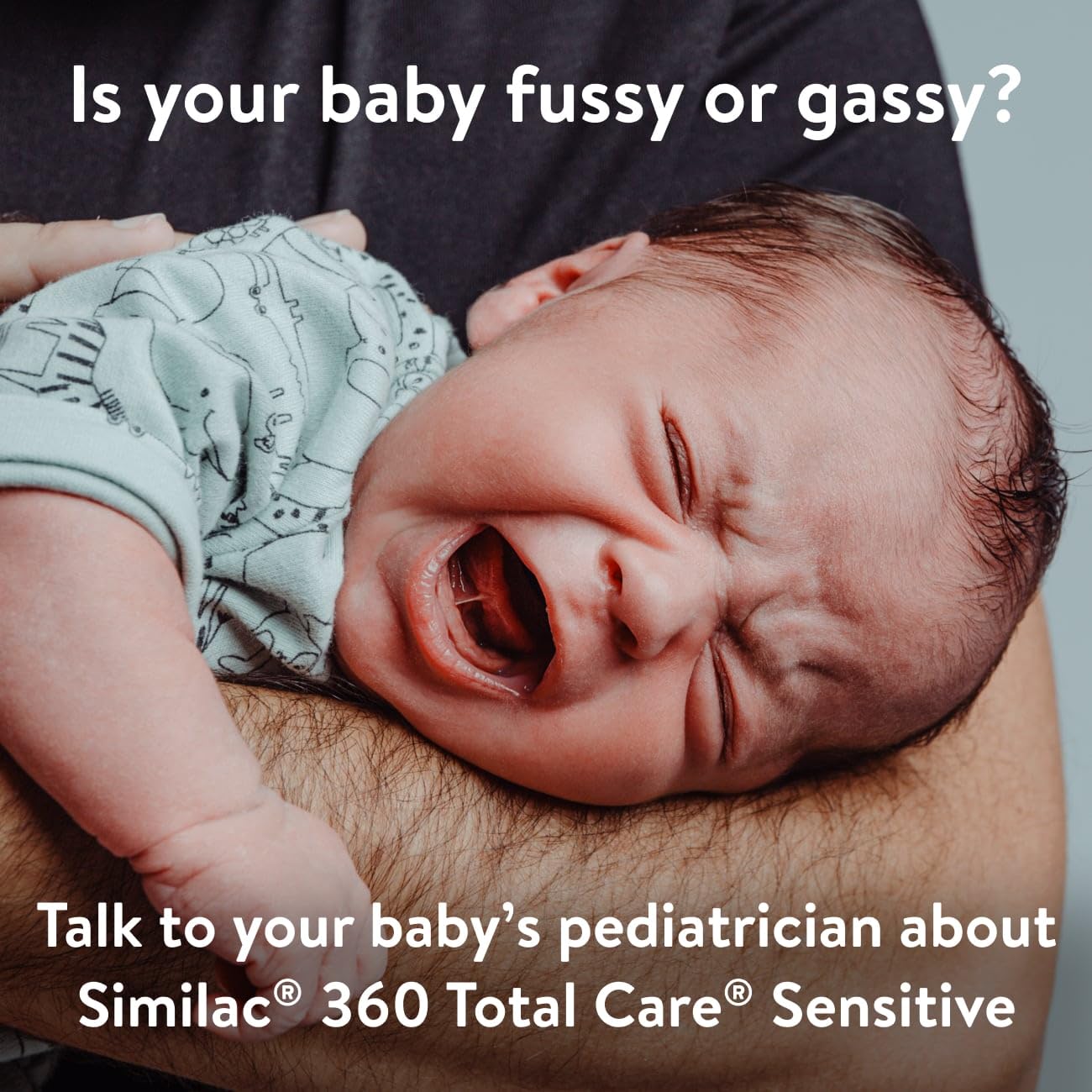 Similac 360 Total Care Sensitive Infant Formula, 2 Fl Oz (Pack of 12), For Fussiness & Gas, Ready to Feed, Lactose Sensitivity
