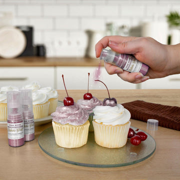 Tinker Dust - Pink Rose (4G, 1X Mini Pump) Edible Glitter For Desserts, Beverages, Cupcakes, Cake Pops And Cookies By Bakell