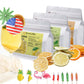 Syveyilla Dehydrated Fruit Slices Cocktail Garnish Set - Dried Orange, Lime, Lemon, 255g/9oz, Includes 10 Drink Umbrella Picks