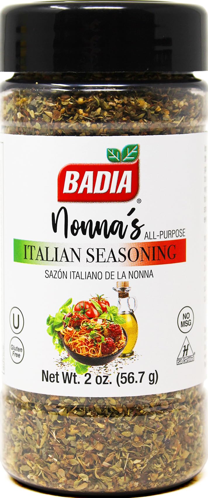 Badia Nonnas All Purpose Italian Seasoning  2 oz - Oregano  Basil  Garlic  Salt Blend  Meats  Pastas  Vegetables  Gluten Free  No Msg