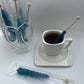 SweetGlob Classic Rock Candy Sticks, Blue Raspberry, 6 Count, Individually Wrapped, Model FBABlueRaspberrySticks6ct