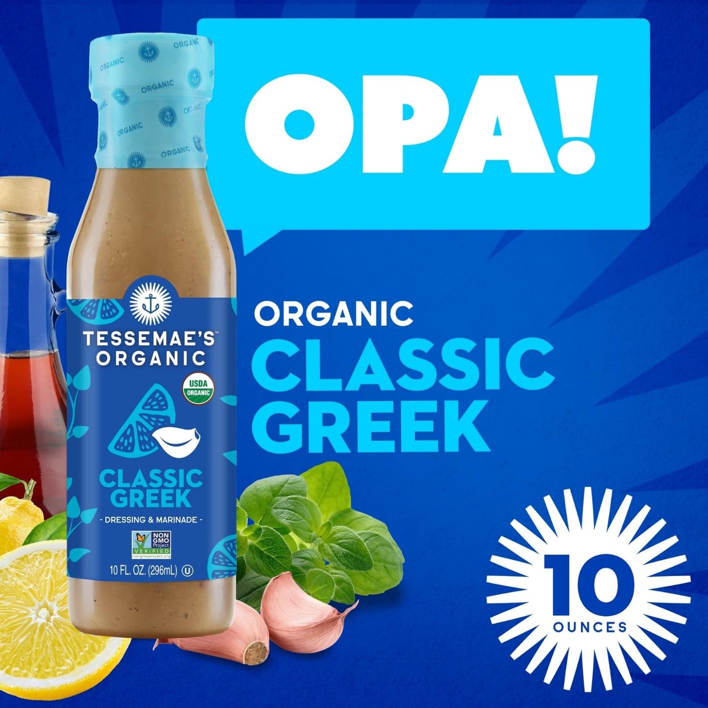 Tessemaes All Natural Salad Dressing - Classic Greek Flavors, 6-Pack