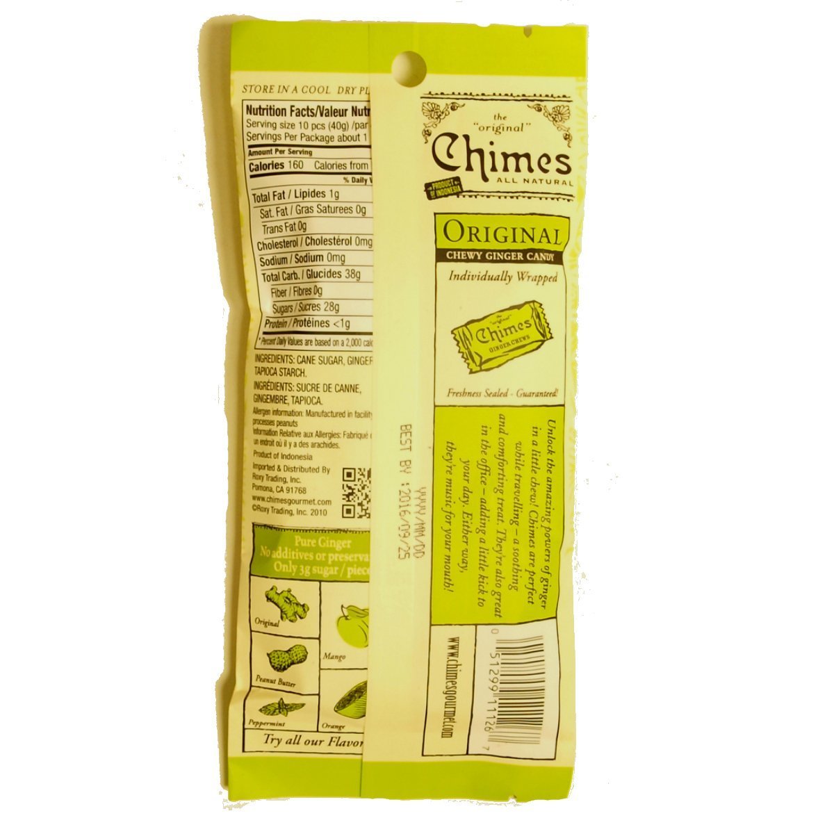 Chimes Ginger Chews 1.5 Oz. - Pack Of 3 (Mango)