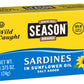 Season Sardines in Sunflower Oil - Wild Caught, 22g of Protein, Keto Snacks, More Omega 3's Than Tuna, Kosher, High in Calcium, 