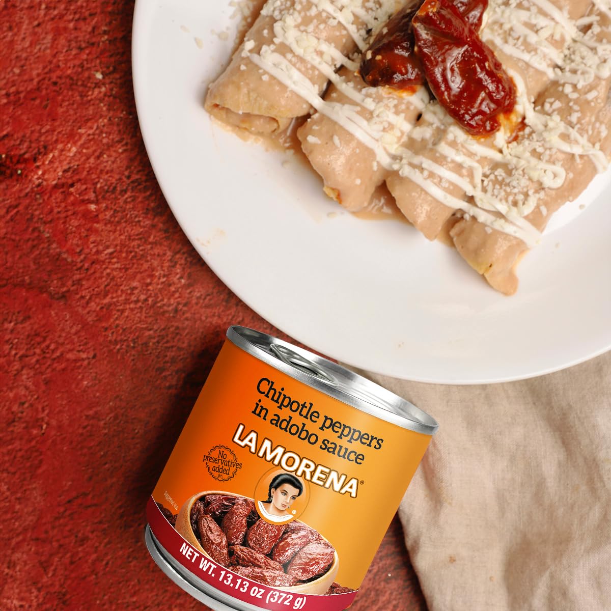 La Morena Chipotle Peppers In Adobo Sauce, 13Oz (6 Pack) (Packaging May Vary)
