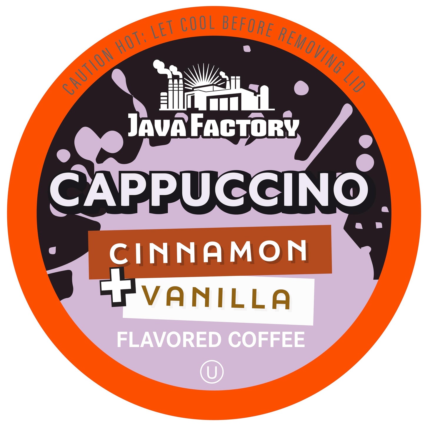 Java Factory Coffee Pods Vanilla Cream and Cinnamon Flavored Coffee for Keurig K Cup malt-inspired, Cappuccino, 80 Count