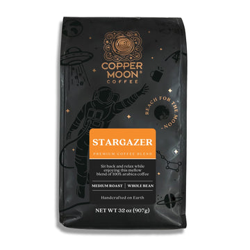 Copper Moon Medium Roast Whole Bean Coffee, Stargazer Blend, 2 Lb