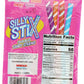 Silly Stix Sour Filled Candy Straws 2.75oz Bag - Tropical Punch, Orange, Cherry, Grape (Pack of 1)